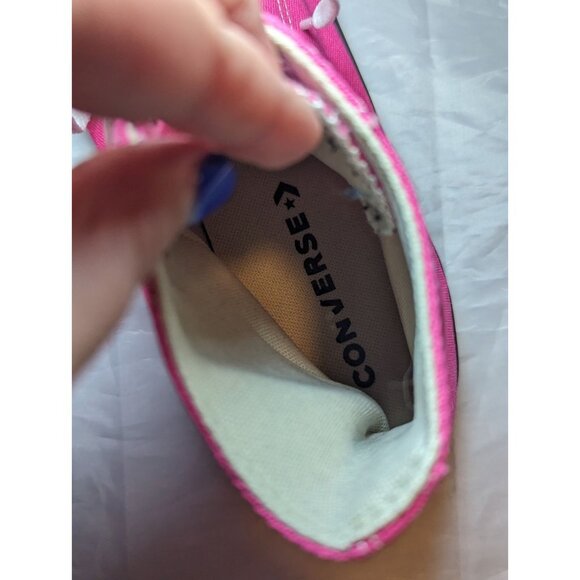 Converse Shoes Womens Size 10 Fuchsia Chuck Taylor All Star High Top Mens Size 8 - Picture 14 of 16